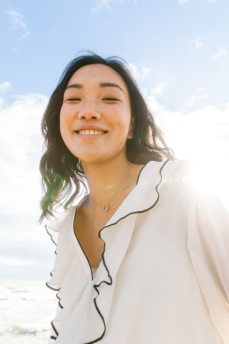 girl standing infront of the camera