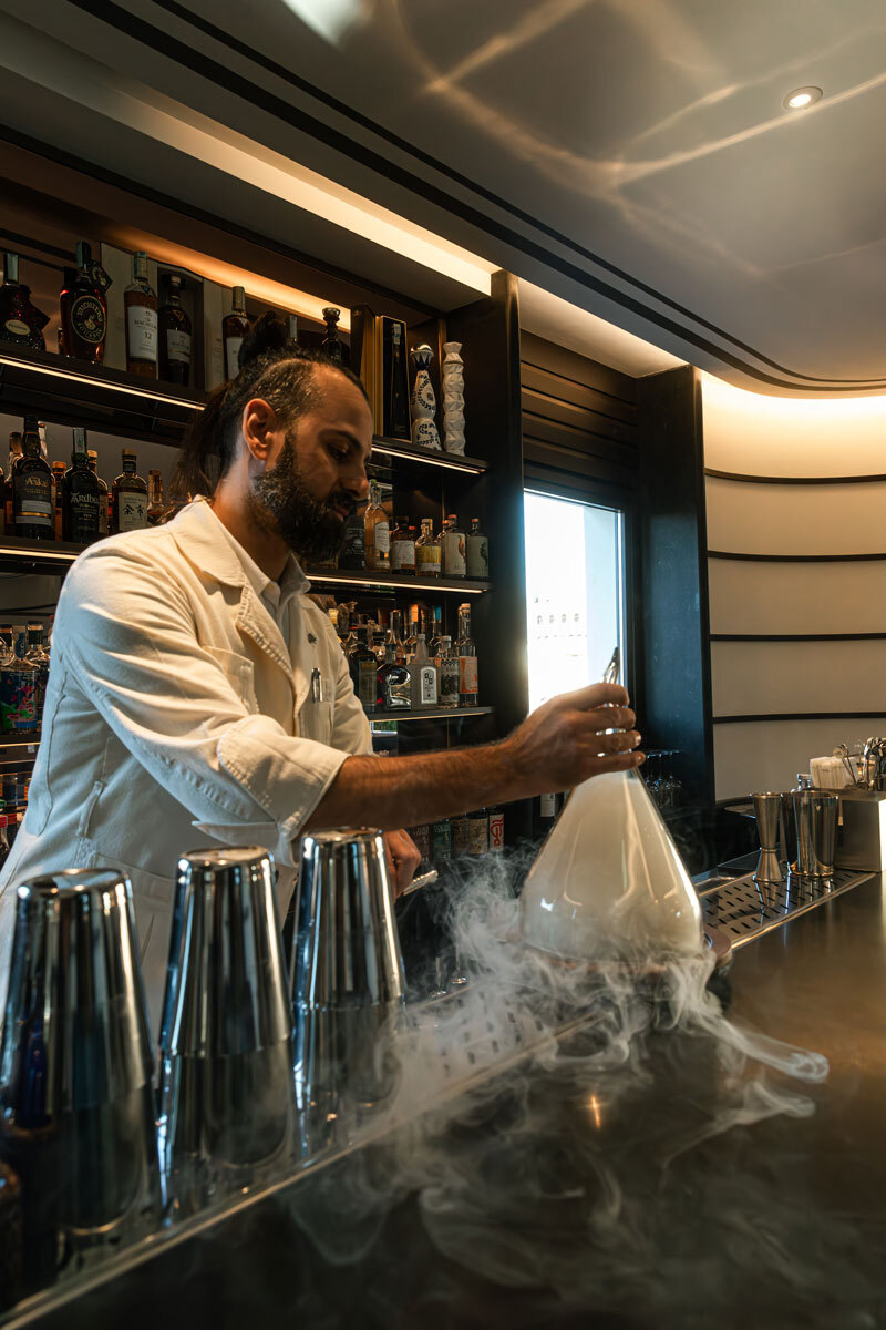 bartender making a cocktail